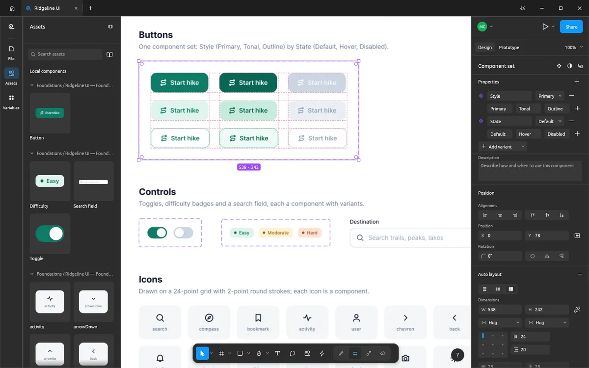 Components and variants in FigCraft